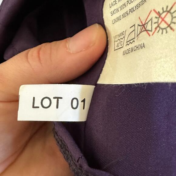 Da Vinci Purple Formal Ladies Dress w/ Removable Straps | Sz 10 [119] - Picture 7 of 7